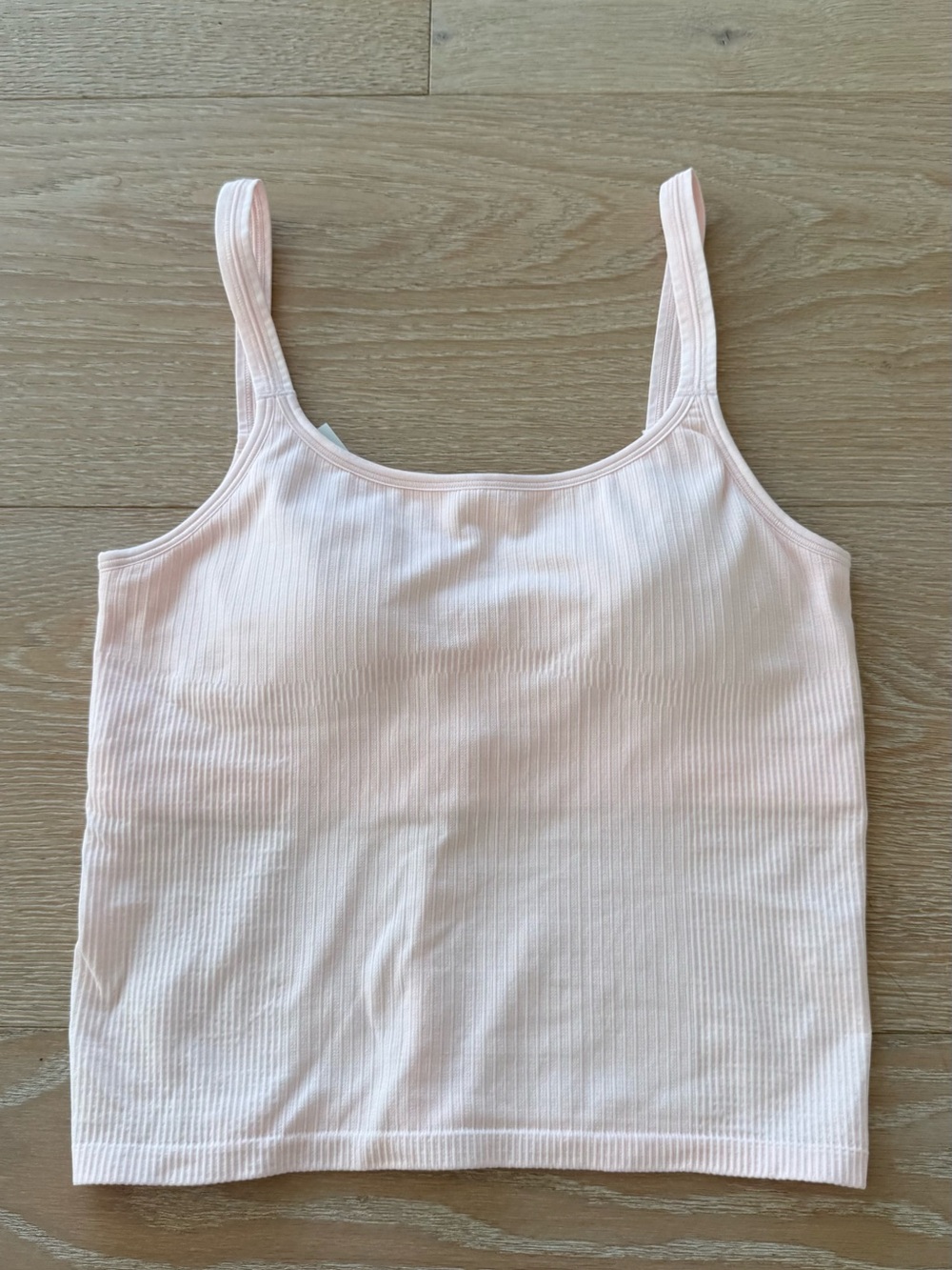 lululemon athletica Light Pink Ribbed Square Neck Tank size 8